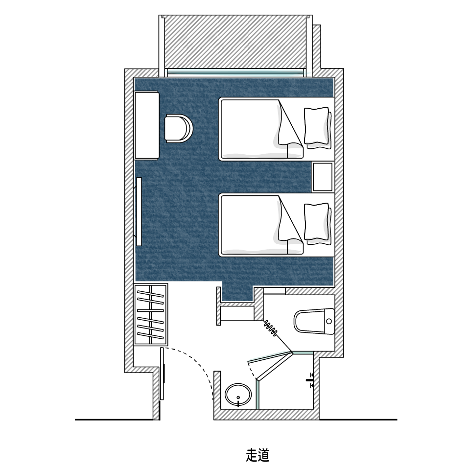 標準雙床房/Standard Twin Room